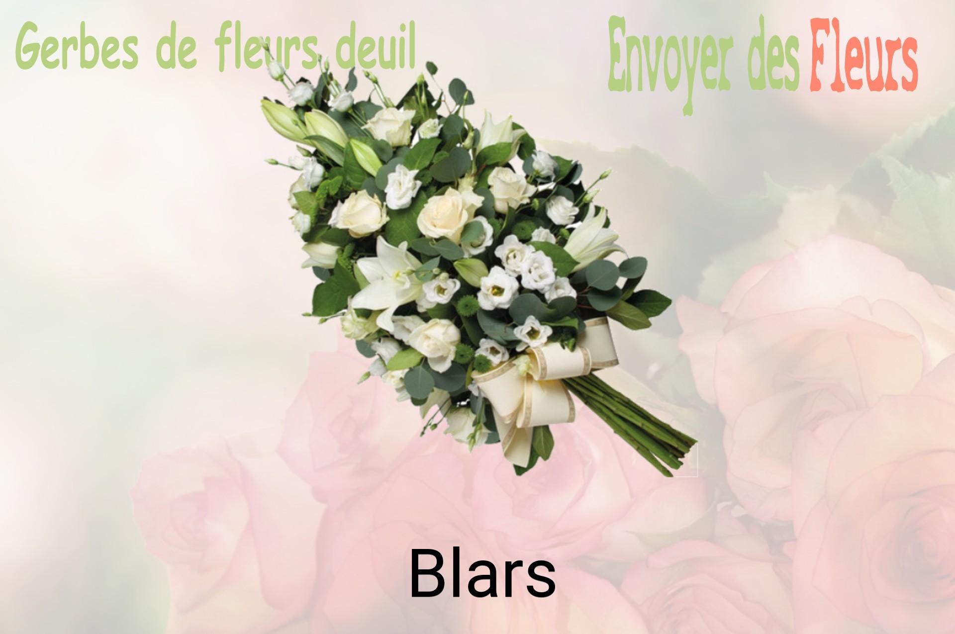 Gerbe de fleurs de deuil livrée à Blars